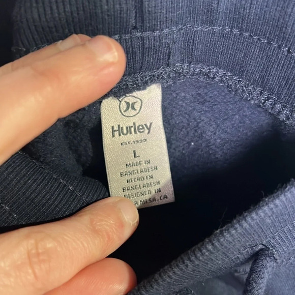 Hurley navy blue joggers size large - Picture 3 of 5